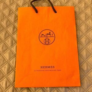 Hermes Authentic Shopping Bag.  8.25 x 11.25 in.